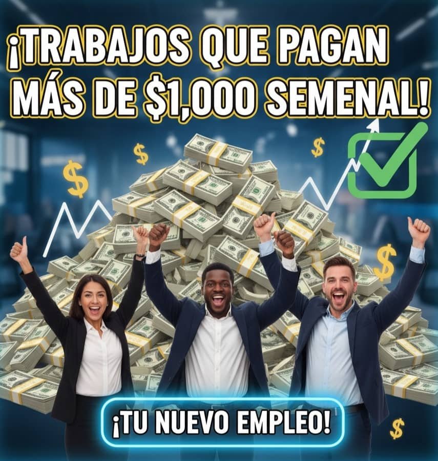 trabajos que pagan 1000 semanal